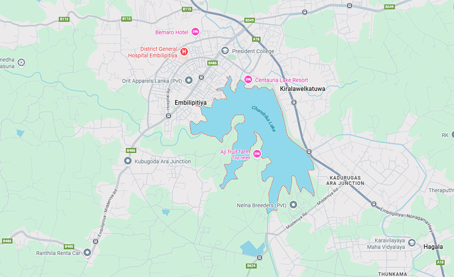 Chandrika-Lake-Embilipitiya-Map