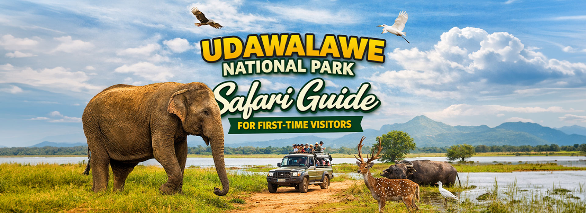 Udawalawe National Park safari with elephants and wildlife in Sri Lanka